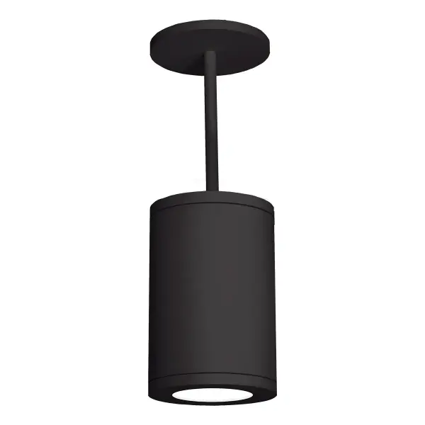 Precise engineering using the latest energy-efficient LED technology with a built-in reflector for superior optics. An appealing cylindrical profile perfect for accent and wall wash lighting. Pendant includes Hang Swivel Canopy to accommodate slope ceiling applications with two 24" field cuttable rods and 120" of wire for additional downrods (DS-PDX24 sold separately) up to 10' total. Collection: Tube Arch Sub-Brand: WAC Lighting Finish: Black Notes: Tube Architectural 8" LED Pendant 3500K Flood Beam In Black Width: 7.88" Height: 11.75" Length: 7.88" Weight: 12.30 lb Extension from Wall: 7.88" Bulbs Included Number of Bulbs: 1 Maximum Wattage: 46.00 W Bulb Type: Module Bulb Base: LED Module Light Source: LED Light Output: 4005.00 lm Delivered Lumens: 3945.00 lm Color Temperature: 3500 K CRI: 85 Dimmable Beam Spread: 35.00° Rated Average Life: 60000 Voltage: 120.00 V Material: Die-cast Aluminum Country of Origin: China Safety Listing: ETL, cETL Safety Rating: UL, cUL LED Manufacturer Warranty: 5 Year Functional, 2 Year Finish Parts Diagram