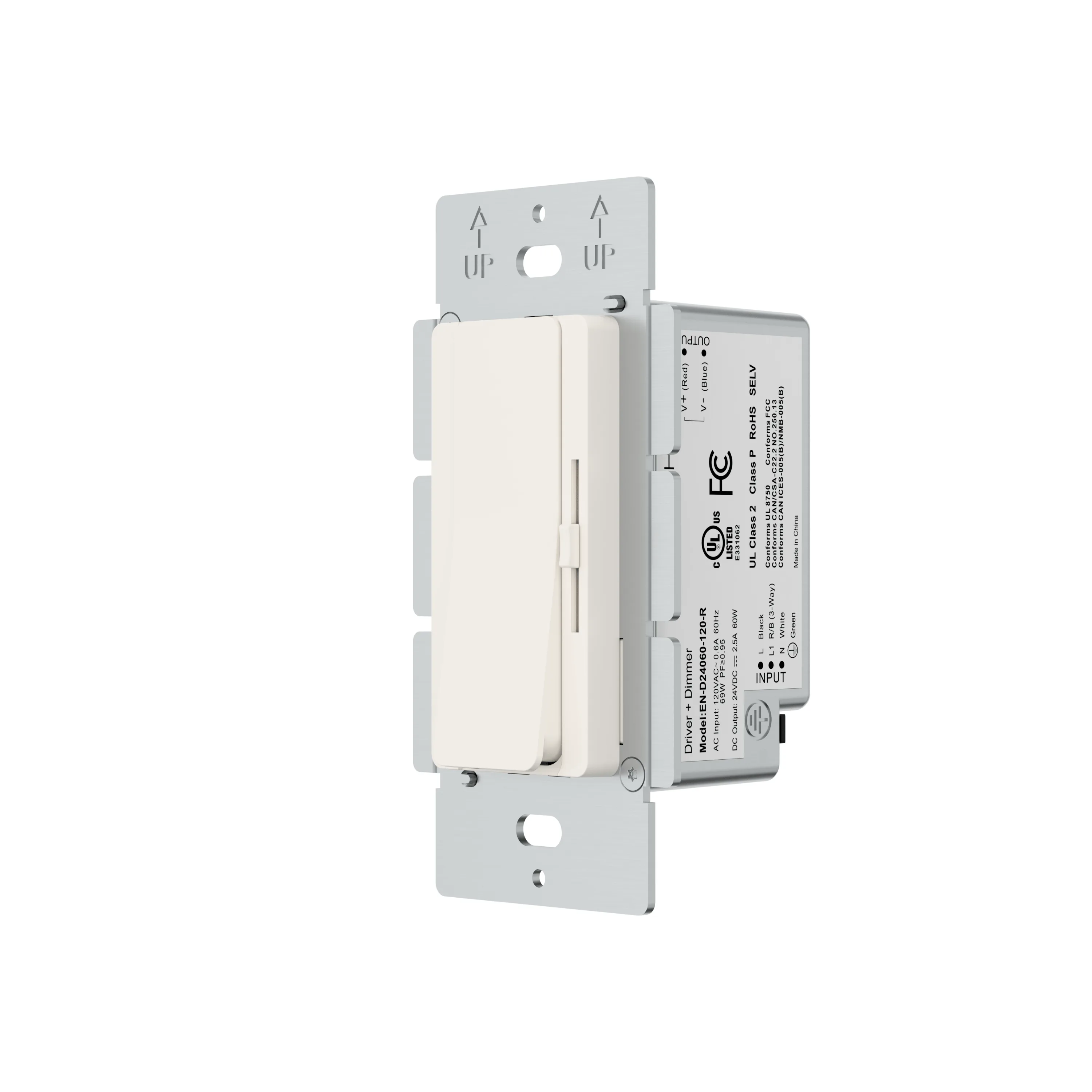 Wall Mounted 120V/24VDC 60/96W Dimmer and Driver