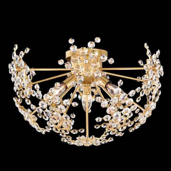 Like frost expanding on a windowpane, Esteracae displays fractals that glimmer with ethereal quality.  Gathered into a sphere, fiery Radiance® Crystal octagons expand in amplifying sequence in a portrayal of genesis.