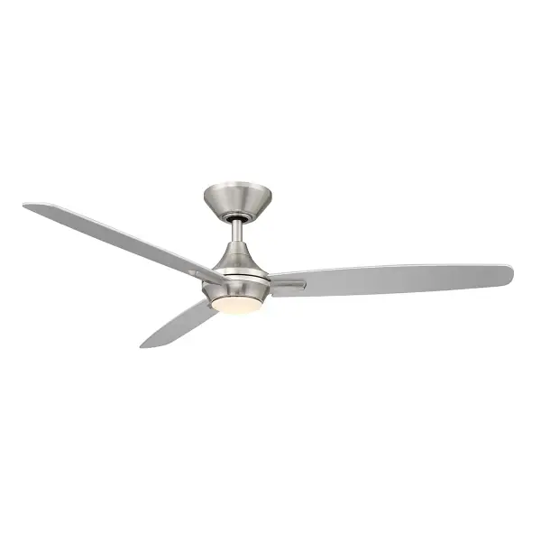 A sleek design incorporated with advanced technology and flexible control solutions defined. Blitzen is available in three finishes—Matte Black, Matte White and Brushed Nickel. State of the art features include color temperature options for the luminaire and silent energy efficient DC motor. A deluxe smart ceiling fan for fine interiors and exteriors.
