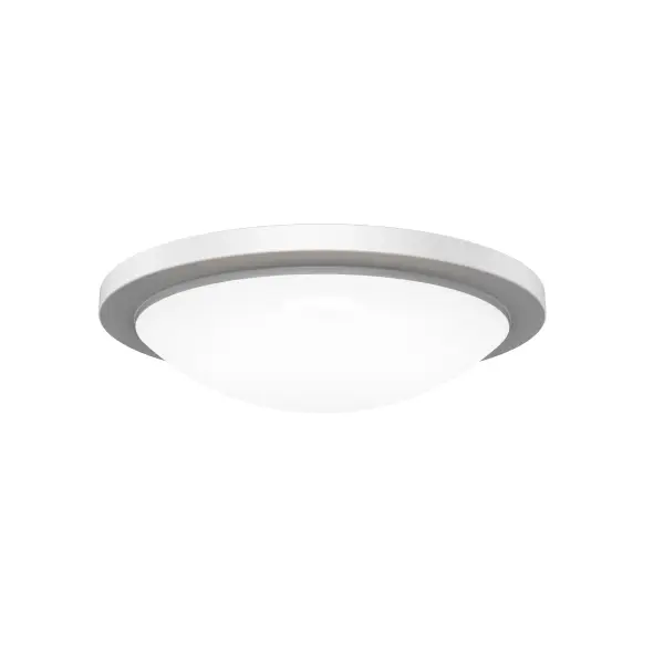 Elegant as a graceful dewdrop, this traditional domed flush mount features an appealing modern look with a soft, sweeping acrylic lens. The impressive 18" size and robust 3,000-plus lumen output are ideal for illuminating spaces with high ceilings. This ceiling fixture embraces a warm ambiance, soft illumination, and comfort like no other Collection: Dew Finish: White Width: 18.00" Height: 4.25" Length: 18.00" Weight: 5.36 lb Extension from Wall: 18.00" Bulbs Included Number of Bulbs: 1 Maximum Wattage: 45.00 W Bulb Type: Module Light Source: LED Delivered Lumens: 3050.00 lm Color Temperature: 2700 K CRI: 90 Dimmable Rated Average Life: 50000 Voltage: 120.00 V Material: Aluminum with white acrylic diffuser Country of Origin: China Safety Listing: ETL, cETL LED Manufacturer Warranty: 5 year