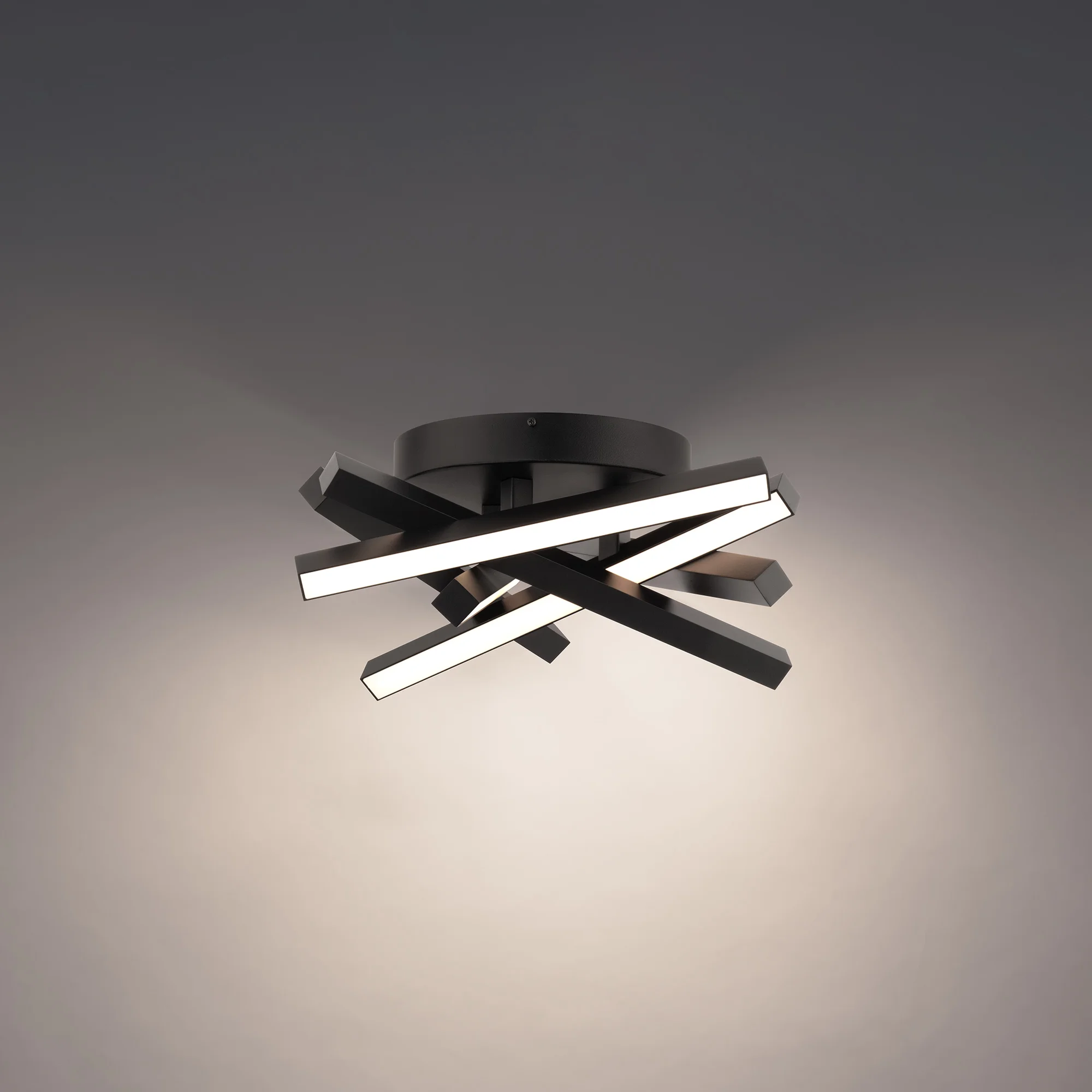 Parallax LED Flush Mount in Black