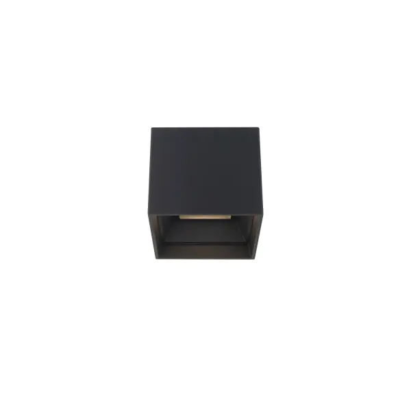 Sophisticated style in a sleek exterior downlight-- dimmable, functional and endowed with the latest ACLED technology. Collection: Downtown Sub-Brand: DweLED Finish: Black Notes: Downtown 5" LED Outdoor Flush Mount Light 3500K In Black Width: 5.00" Height: 4.50" Length: 5.00" Weight: 1.74 lb Extension from Wall: 5.00" Bulbs Included Number of Bulbs: 1 Maximum Wattage: 12.00 W Bulb Type: Module Light Source: LED Light Output: 925.00 lm Delivered Lumens: 795.00 lm Color Temperature: 3500 K CRI: 90 Dimmable Rated Average Life: 54000 Voltage: 120.00 V Material: Aluminum body, glass diffuser Country of Origin: China Safety Listing: ETL, cETL LED Manufacturer Warranty: 5 Year