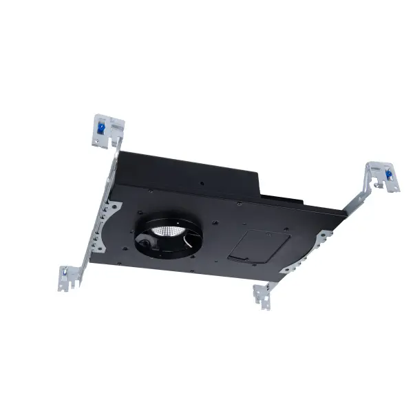 Shallow housing that is designed to fit in tight plenum spaces without sacrificing lumen output.
