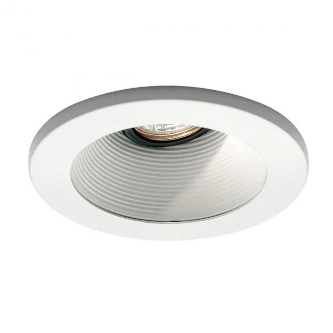 4" Low Voltage 4in Adjustable Step Baffle Trim in White/White