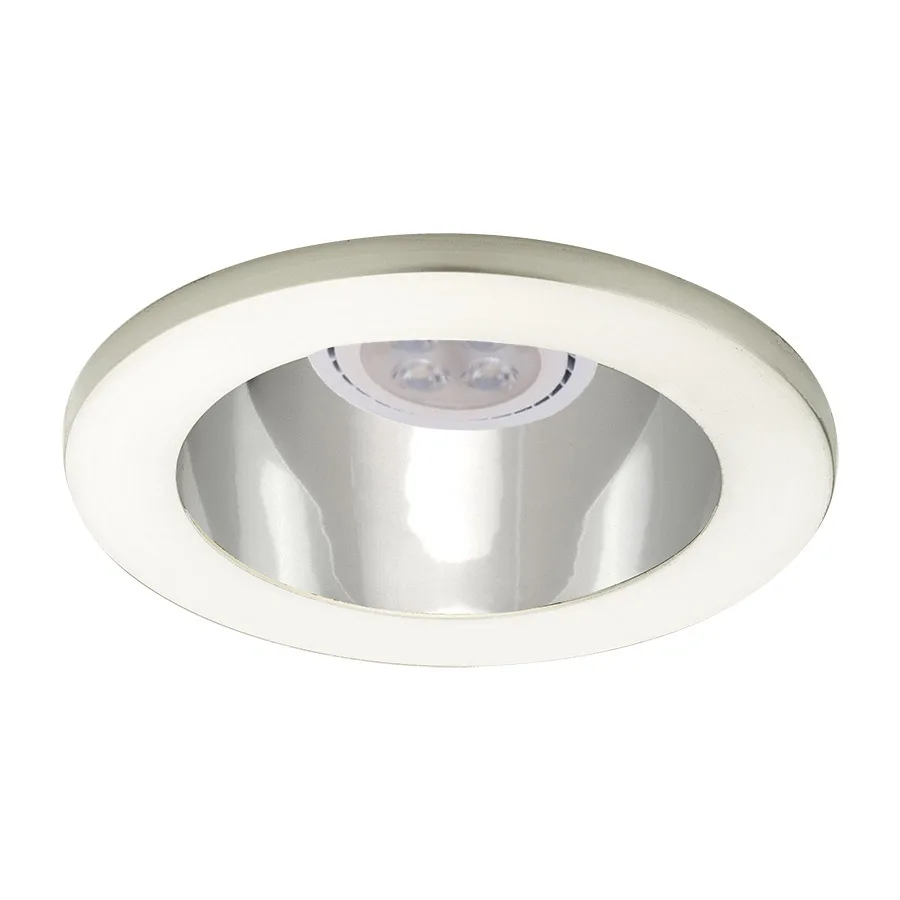 4" Low Voltage LED Trim in Specular Clear/Brushed Nickel