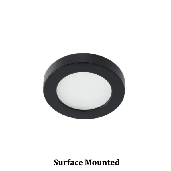 The edge-lit LEDme® Round Button Light is designed for recessed or surface mounted installations, delivering strong evenly distributed light output with the latest in LED technology.  Class II, 24V remote and plug-in transformers allow up to 12 Button Lights to be wired together.  Available with black, white, or brushed nickel finish.   Includes 72" of wire, Button Lights can be wired in a series to one another up to the maximum load on the power supply used.