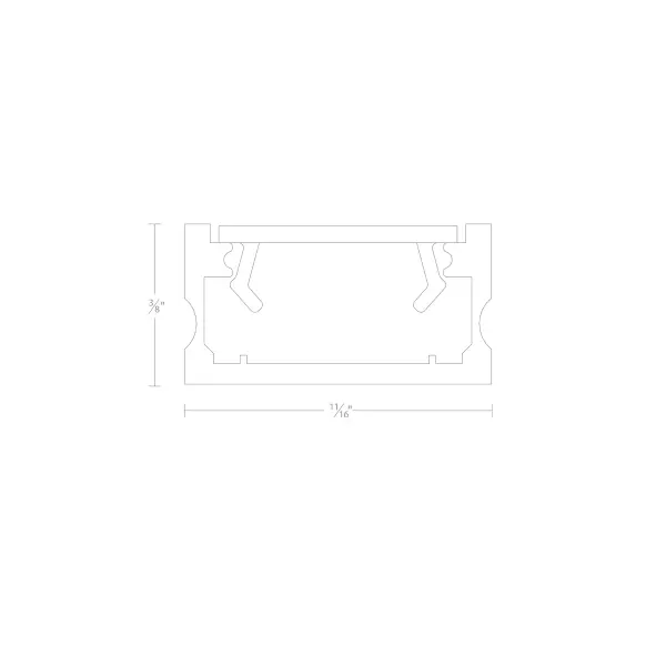 Professional grade field-cuttable 5' Aluminum channel and clips for indoor InvisiLED tape light. Includes mounting hardware and a frosted acrylic diffuser. Collection: Invisiled Finish: Aluminum Width: 0.69" Height: 0.38" Length: 60.00" Weight: 1.54 lb Extension from Wall: 60.00" Bulb Type: LED Material: Extruded Aluminum Country of Origin: China Manufacturer Warranty: 5 year