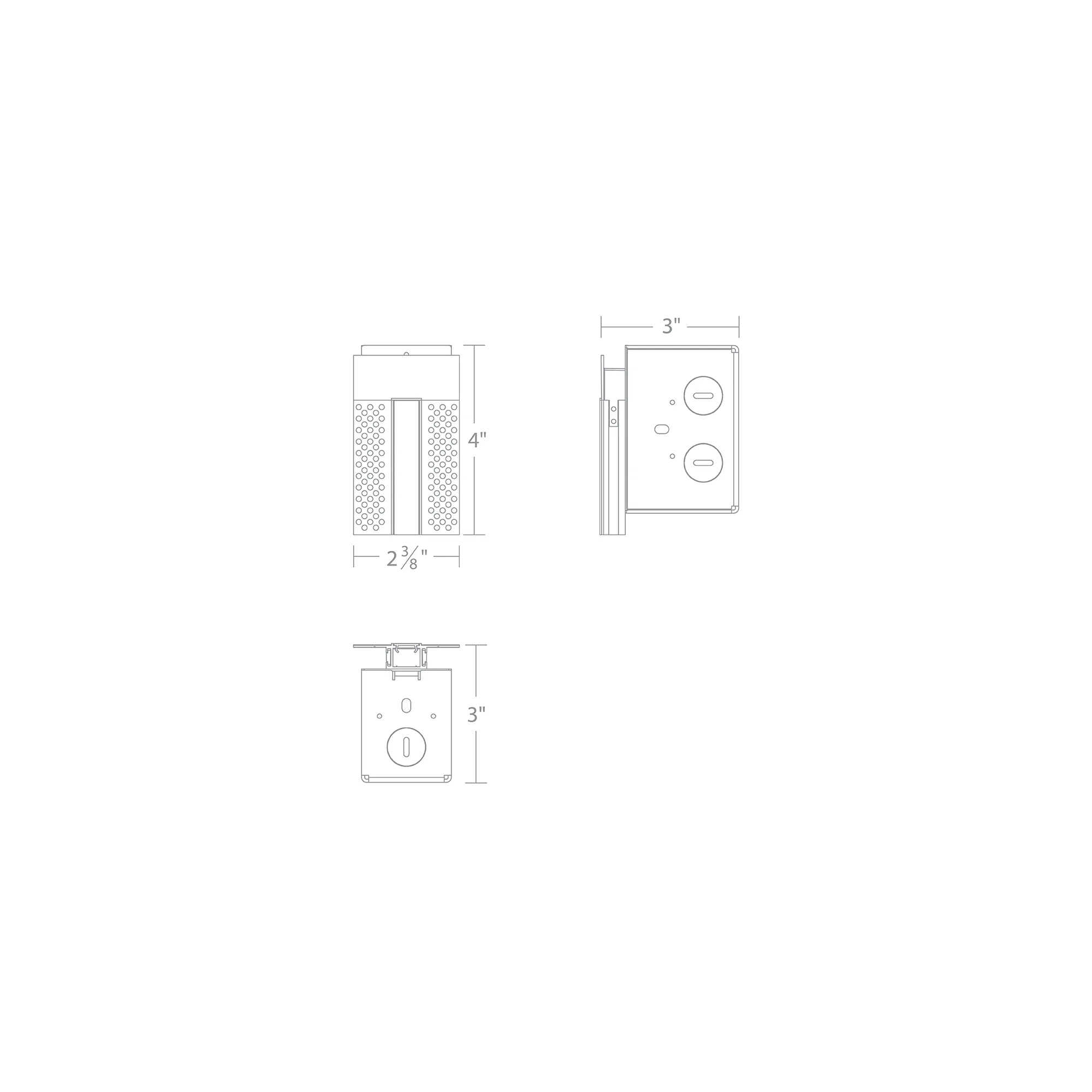 Invisiled Recessed Mounted Mud-In Channel Wiring Box in White