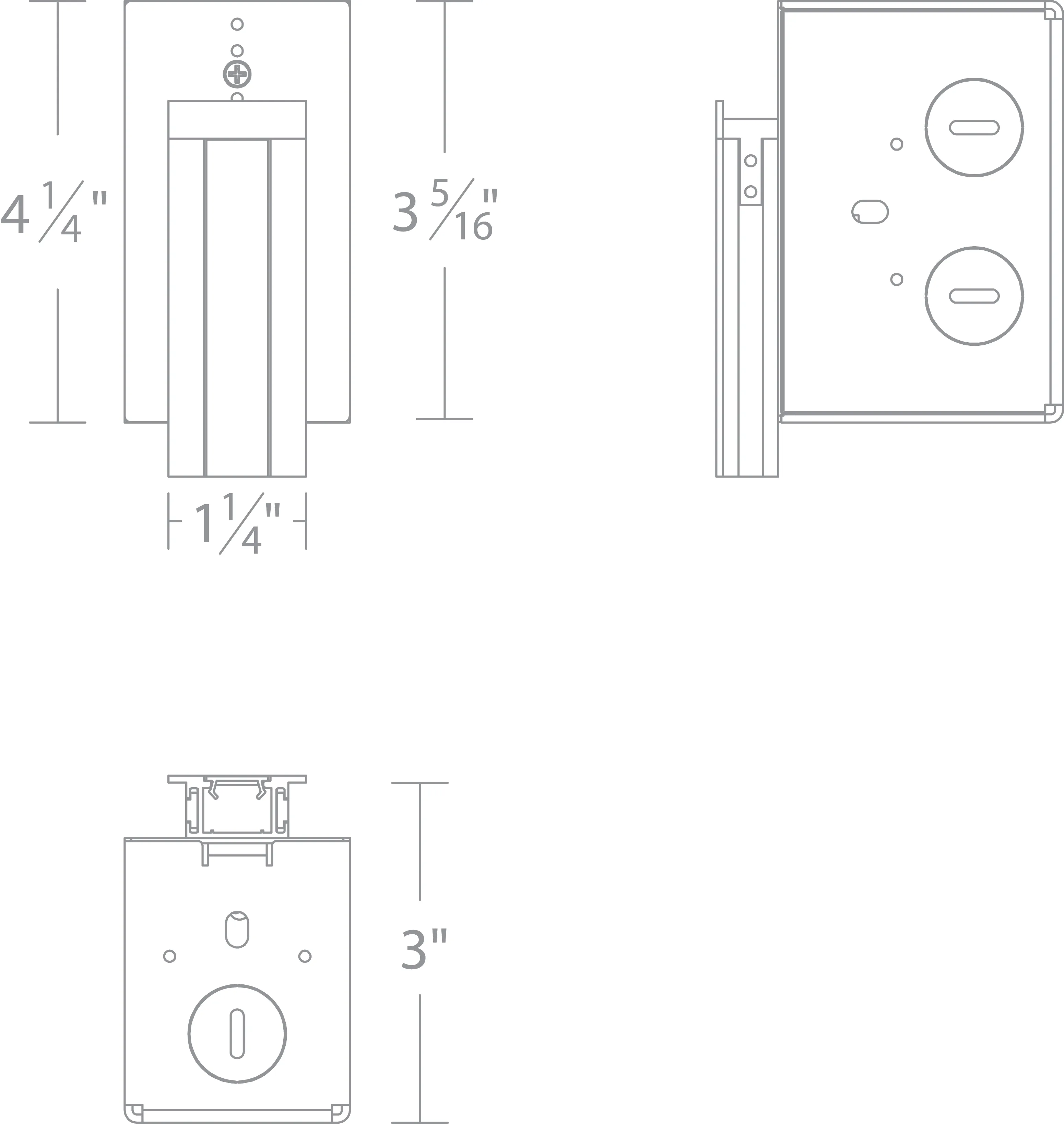 Invisiled Recessed Mounted Trim Channel Wiring Box in White