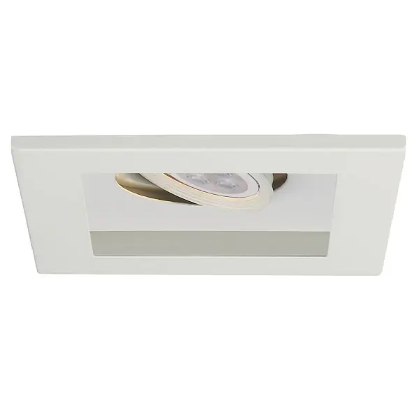 Low Voltage Multiple Spots are ideal for perimeter lighting applications in smaller scale retail, commercial and hospitality environments. Square single light gimbal ring style adjustable recessed fixture, available with flanged trim or Invisible Trim™, designed to sit flush with the ceiling for a clean architectural look. Housing, trim, and lamp are sold separately.