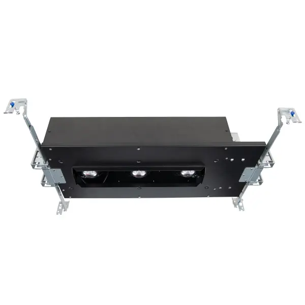 With a smaller aperture and shallow housing height, Ocularc 2" Multiples offer performance features in a simple but versatile package for residential and commercial applications alike. The rare earth magnetic backing makes for ease of installation and service. Universal housing can be used with trim or trimless, while delivering downlighting, adjustability, and pinhole lighting effects. Collection: Ocularc Sub-Brand: WAC Lighting Notes: Ocularc 2" Multiples 15W 3Lt Non Ic Housing 935 Narrow Flood Width: 8.63" Height: 4.25" Length: 26.44" Weight: 12.41 lb Extension from Wall: 26.44" Bulbs Included Number of Bulbs: 3 Maximum Wattage: 15.00 W Bulb Type: Module Bulb Base: LED Module Light Source: LED Color Temperature: 3500 K CRI: 90 Dimmable Beam Spread: 30.00° Rated Average Life: 50000 Voltage: 120.00 V Material: Die-cast aluminum head. Steel housing Country of Origin: China Safety Listing: UL, cUL LED Manufacturer Warranty: 5 Year