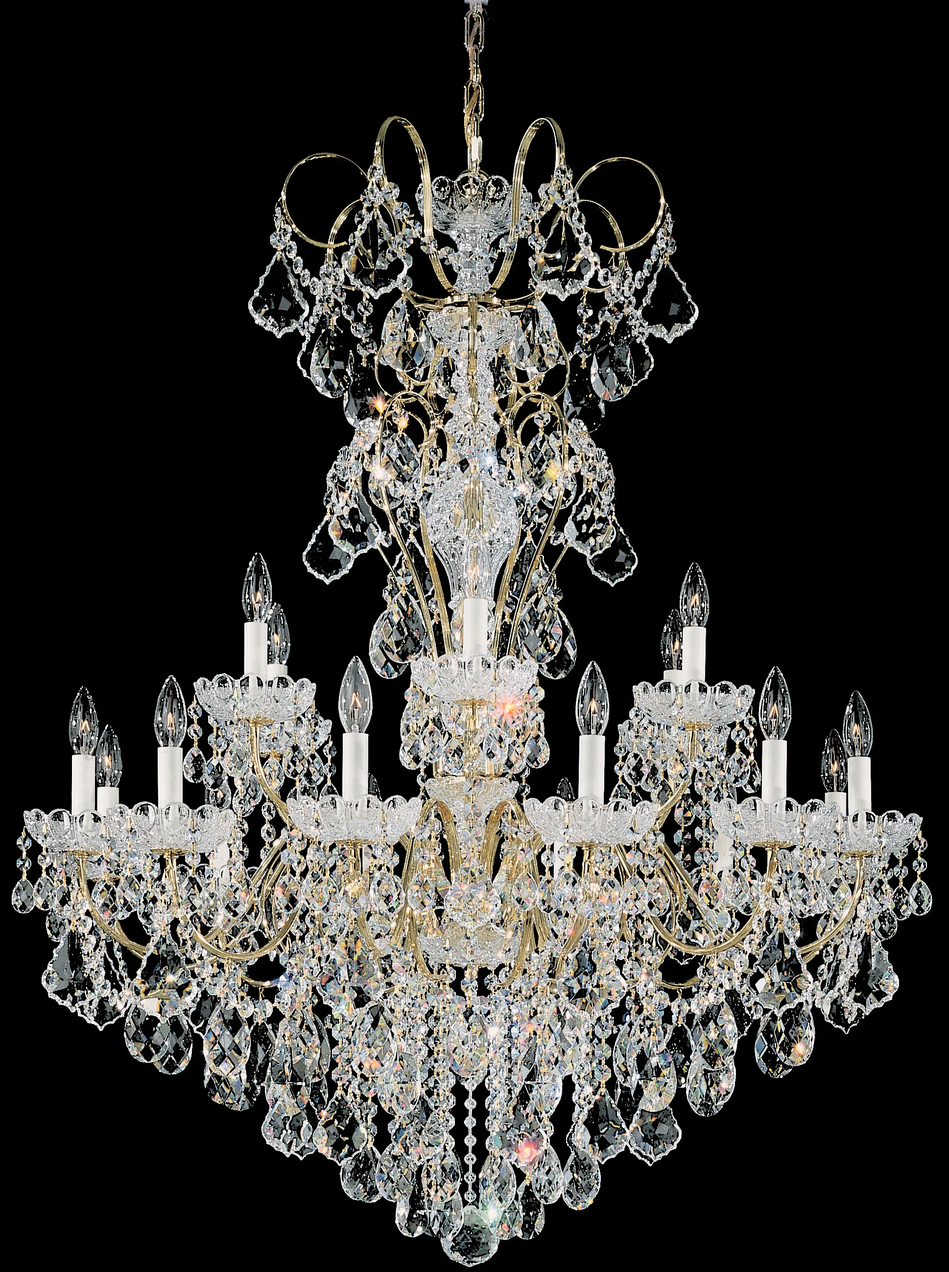 New Orleans 18 Light 120V Chandelier in Aurelia with Heritage Handcut Crystal