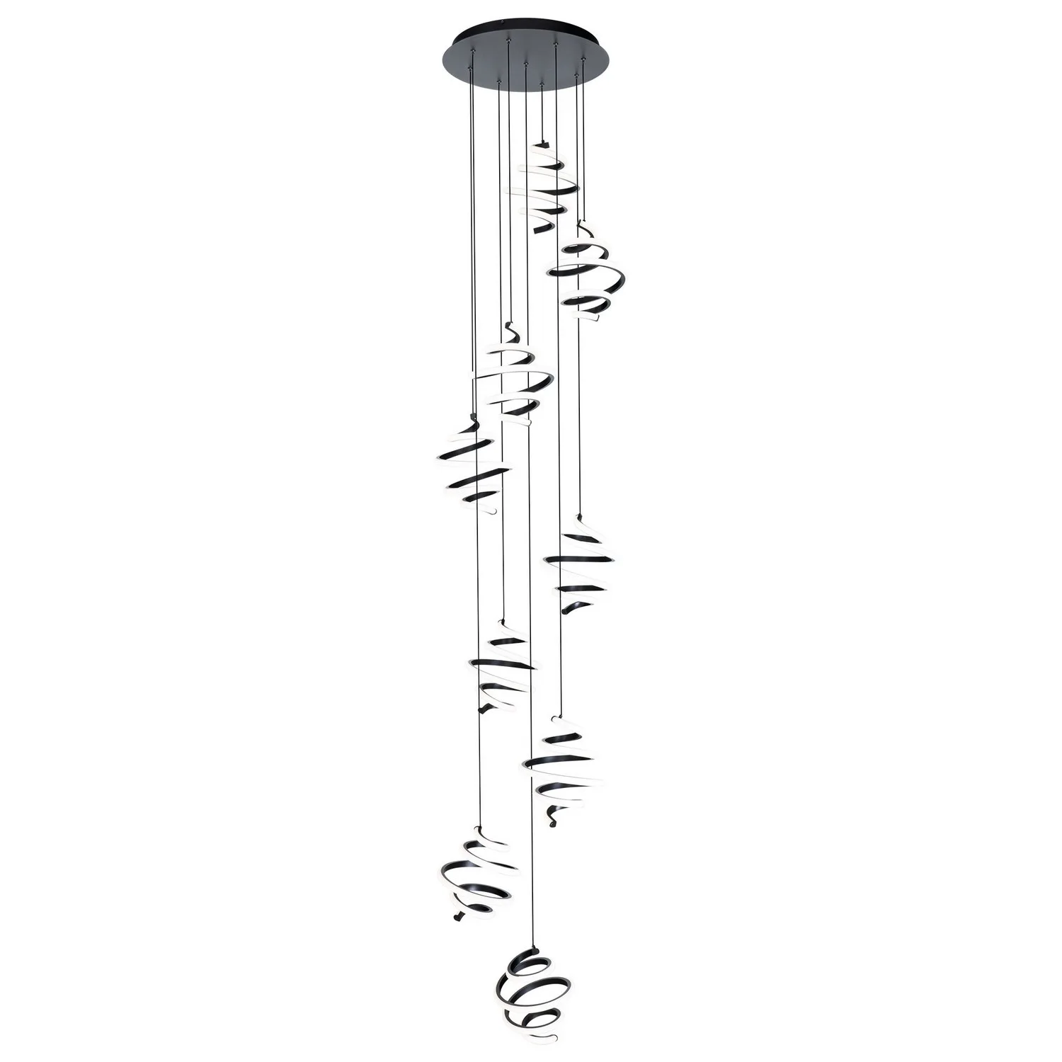 Whirl LED Chandelier in Black