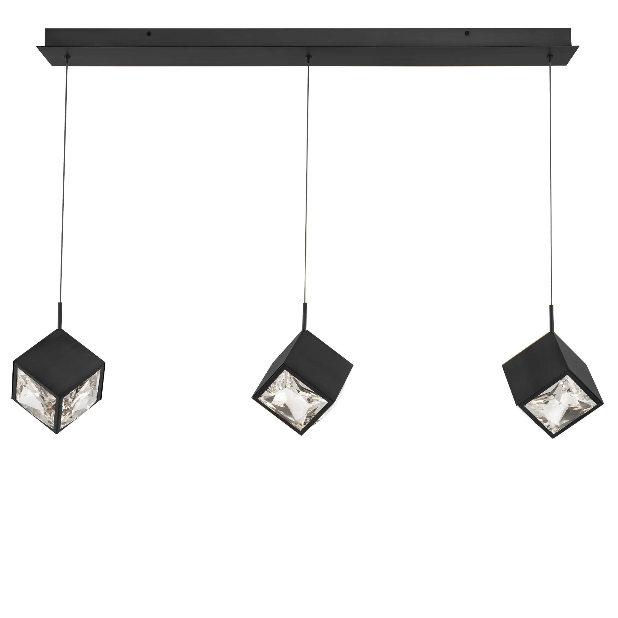 Ice Cube LED Chandelier in Black