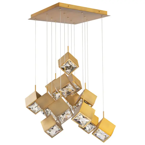 Faceted like a hand-cut jewel, adding a dash of chic to a room's ensemble.
