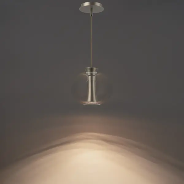 Decorative orb integrating a uniquely formed spot for a truly celestial look, like a bubble floating in air.