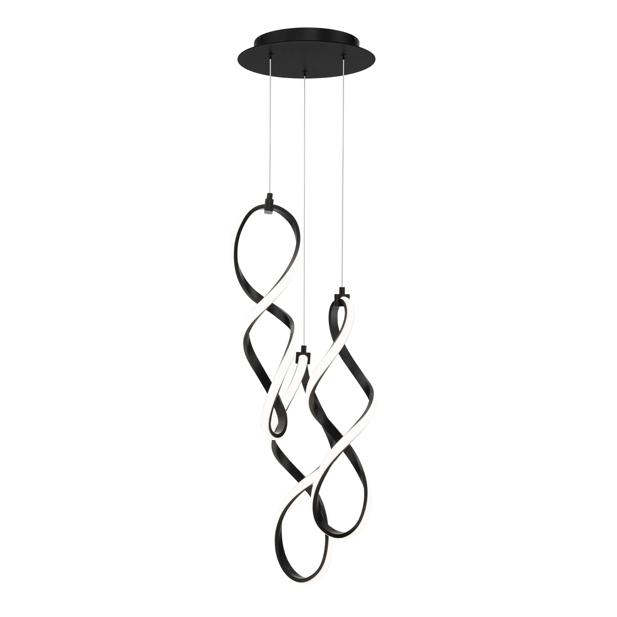 Interlace LED Chandelier in Black