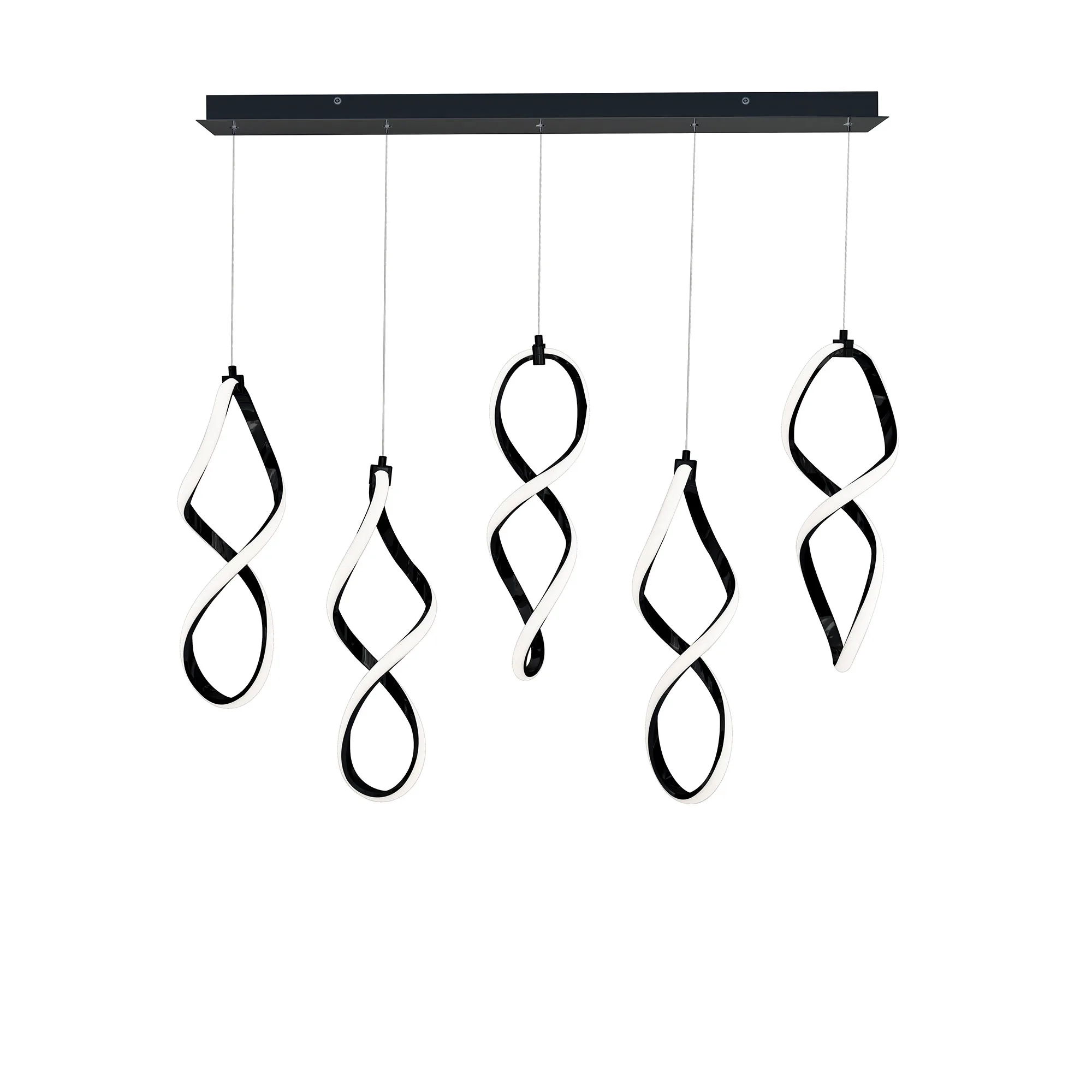 Interlace LED Chandelier in Black