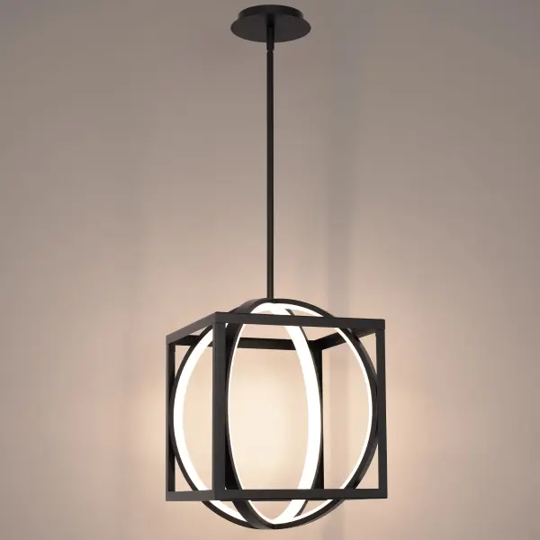 Squaring the circle. LED infinity captured inside a clean, cubed architectural delight.