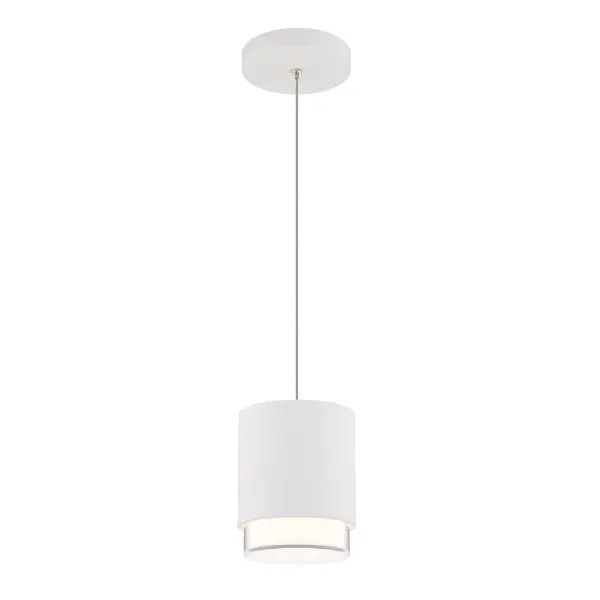 Tubular. An opaque tube surrounds an acrylic shade, directing illumination in a downward design.