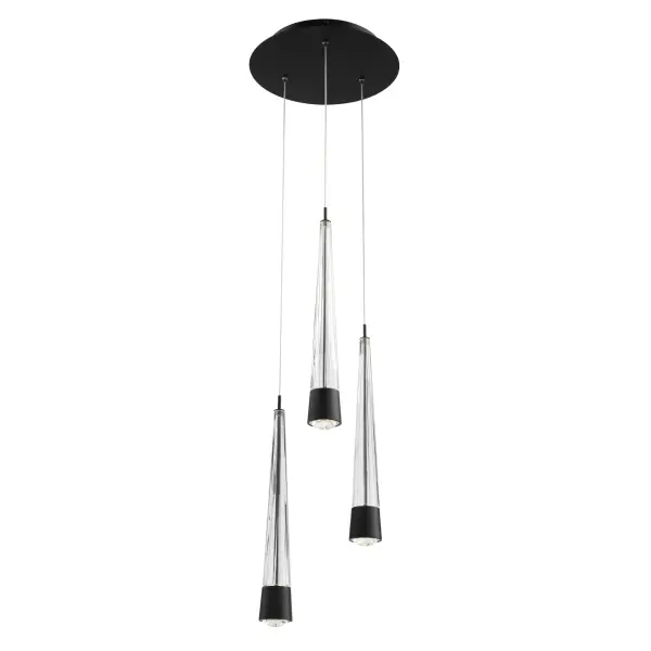 Precisely lined. V-groove flared glass radiates a prismatic glow. Staggered elements create a sense of motion, heightening the drama of this statement piece. Collection: Quill Finish: Black Width: 12.00" Height: 40.94" Length: 12.00" Weight: 9.48 lb Extension from Wall: 12.00" Bulbs Included Number of Bulbs: 3 Maximum Wattage: 8.00 W Bulb Type: Module Light Source: LED Light Output: 1809.00 lm Delivered Lumens: 1558.00 lm Color Temperature: 2700 K CRI: 90 Dimmable Rated Average Life: 50000 Voltage: 120.00 V Material: Aluminum Hardware with Glass body Country of Origin: China Safety Listing: ETL, cETL LED Manufacturer Warranty: 5 year