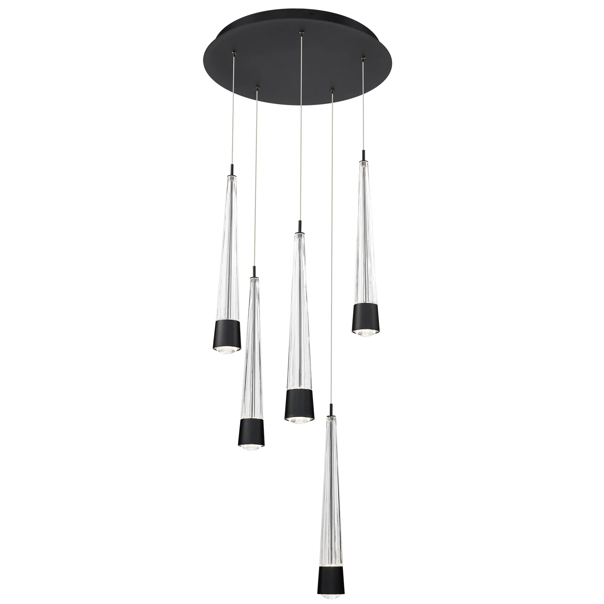 Quill LED Chandelier in Black