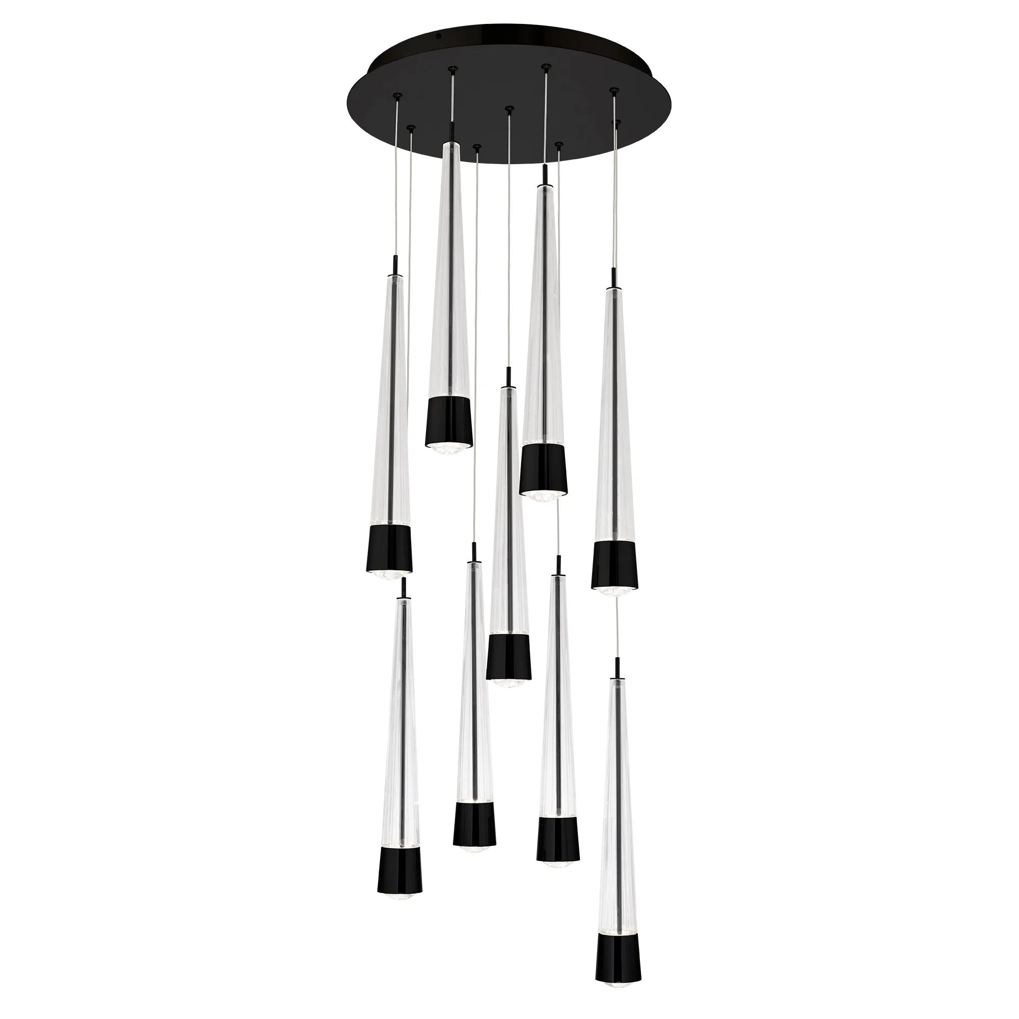 Quill LED Chandelier in Black