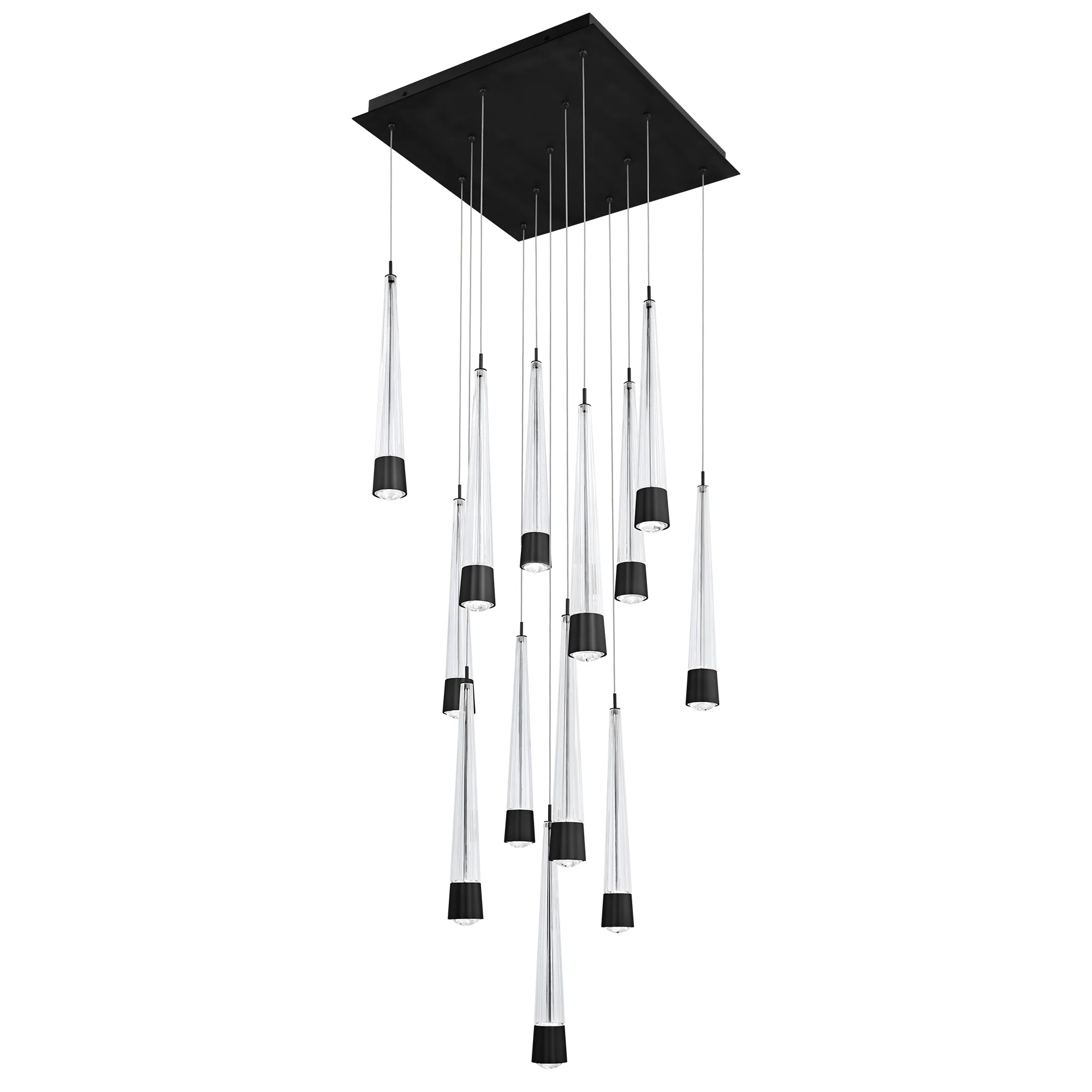 Quill LED Chandelier in Black