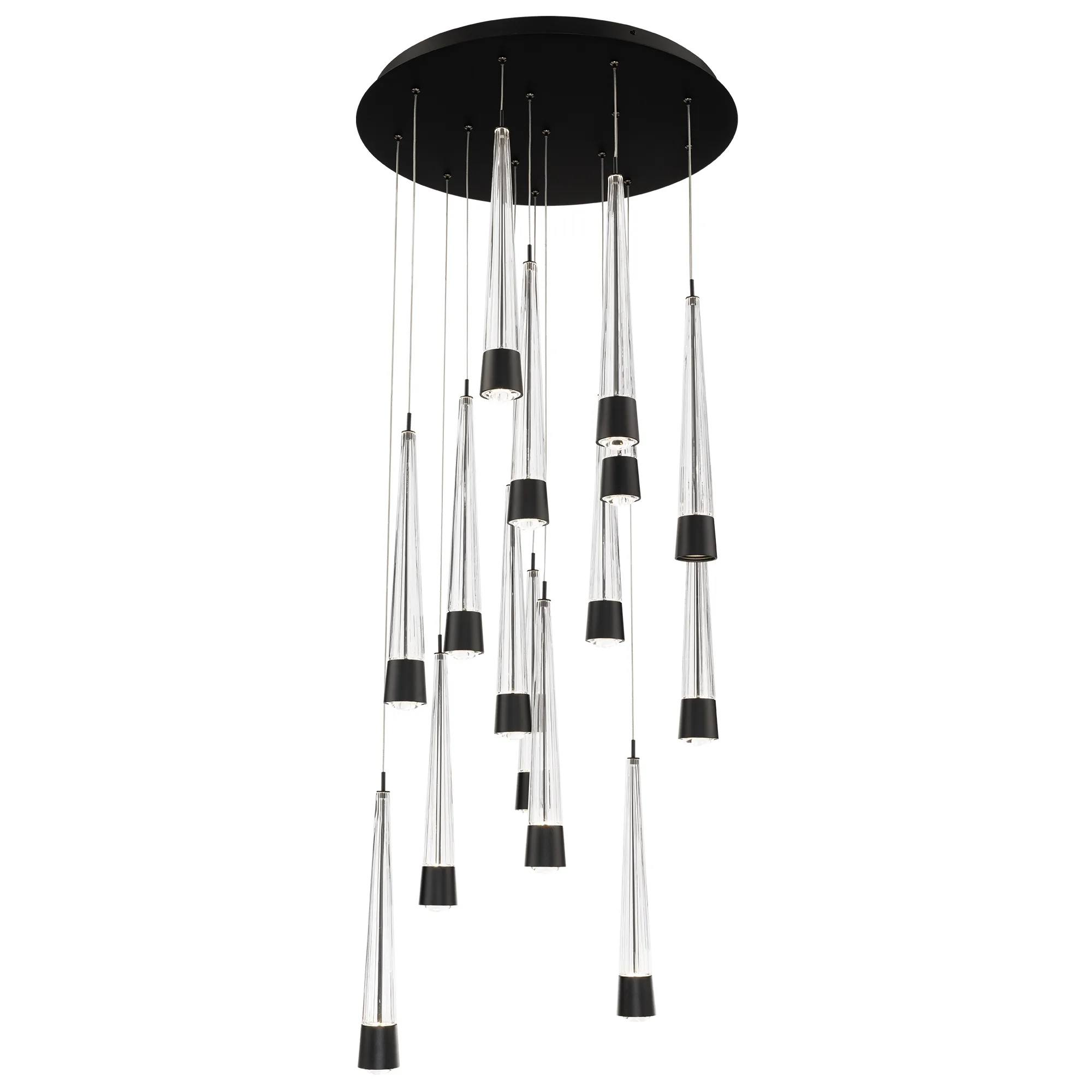 Quill LED Chandelier in Black