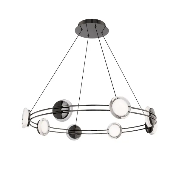 Charming. Circles of light are set in an all-around design on a gleaming bracelet-inspired frame.