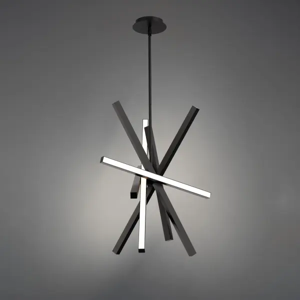 Effortlessly deliberate. A complex array of slender light bars create crisp lines, adding a sculptural feel to any space.
