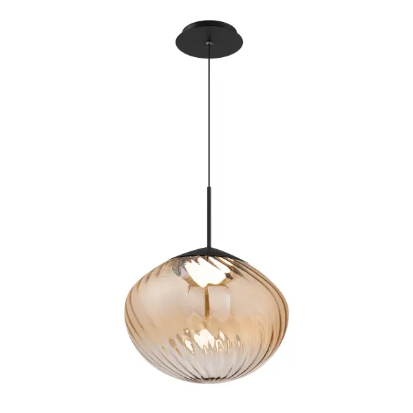 Swazey radiates effortless style. Its beautifully curved glass shade glows with subtle warmth, creating an artful mix of texture and tone. This modern pendant strikes the perfect balance between comfort and modern design.