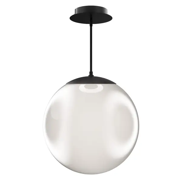 Honeymooner glows with quiet romance. Its rounded transient glass shade diffuses a soft, velvety light that feels tender and serene. A modern ode to timeless beauty, it's lighting that soothes the senses and warms the heart. Collection: Honeymooner Finish: Black Width: 20.00" Height: 21.10" Length: 20.00" Weight: 0.02 lb Extension from Wall: 20.00" Bulbs Included Number of Bulbs: 1 Maximum Wattage: 42.30 W Bulb Type: Module Light Source: LED Light Output: 4083.00 lm Delivered Lumens: 3075.00 lm Color Temperature: 1800 K CRI: 90 Dimmable Rated Average Life: 50000 Voltage: 120.00 V Material: Aluminum body with opaline glass Country of Origin: China Safety Listing: ETL, cETL LED Manufacturer Warranty: 5 year