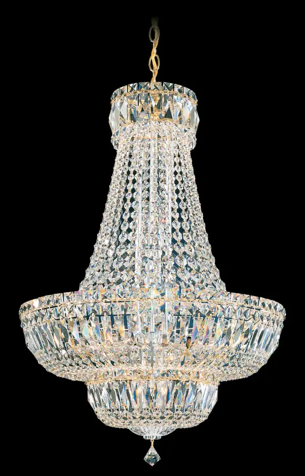 Petit Crystal Deluxe 20 Light 120V Pendant in Aurelia with Optic Crystal