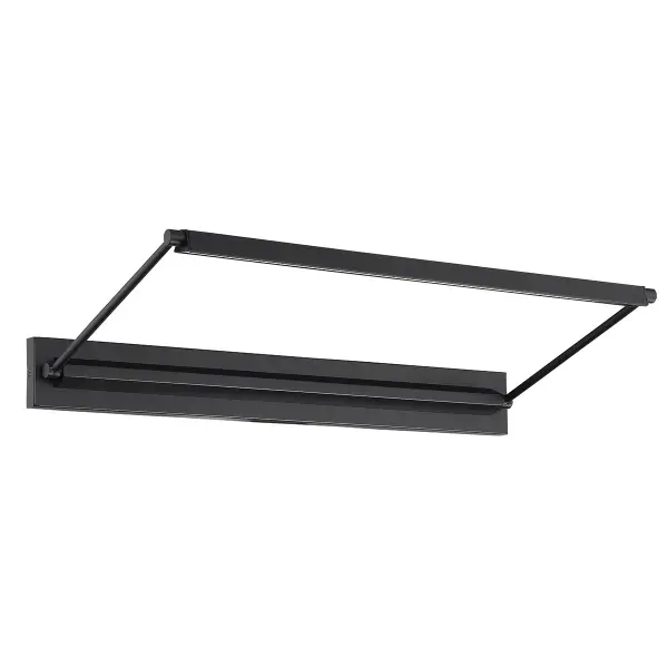 Fine art illuminated. Available in two designer finishes to complement upscale artwork. Collection: Hudson Sub-Brand: DweLED Finish: Black Notes: Hudson 23" LED Picture Light 3000K In Black Width: 12.63" Height: 3.06" Length: 24.00" Weight: 6.06 lb Extension from Wall: 24.00" Bulbs Included Number of Bulbs: 1 Maximum Wattage: 18.00 W Bulb Type: Module Bulb Base: LED Module Light Source: LED Light Output: 1490.00 lm Delivered Lumens: 1078.00 lm Color Temperature: 3000 K CRI: 90 Dimmable Rated Average Life: 50000 Voltage: 120.00 V Material: Aluminum body with acrylic diffuser Country of Origin: China Safety Listing: ETL, cETL Safety Rating: ETL, cETL LED Manufacturer Warranty: 5 Year Functional, 2 Year Finish Parts Diagram
