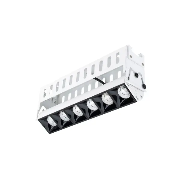 Multi Stealth recessed features a quiet aperture for a nearly glare free environment. Its linear multi cell form factor features a 1.5" aperture, with availability in up to 5 lengths. This series offers a downlight with 40° visual cutoff, an adjustable with 35° bi-directional tilt, and wall washer with specialized optics for even wall illumination. Trimmed and trimless options allow flexibility when integrating to building architecture.