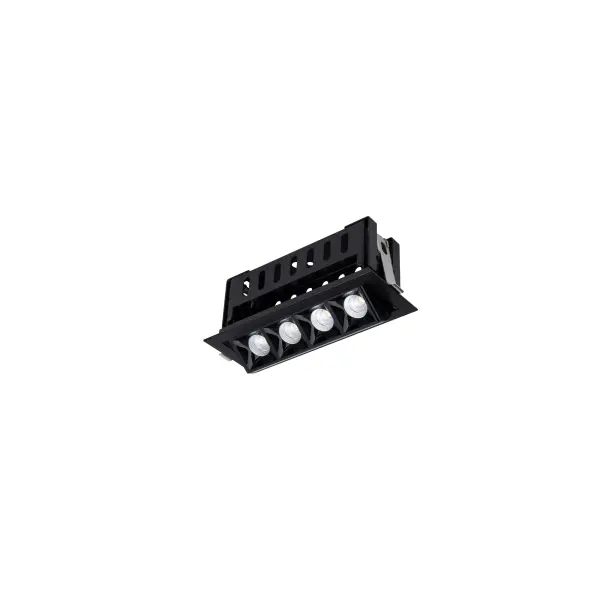 Multi Stealth recessed features a quiet aperture for a nearly glare free environment. Its linear multi cell form factor features a 1.5" aperture, with availability in up to 5 lengths. This series offers a downlight with 40° visual cutoff, an adjustable with 35° bi-directional tilt, and wall washer with specialized optics for even wall illumination. Trimmed and trimless options allow flexibility when integrating to building architecture.