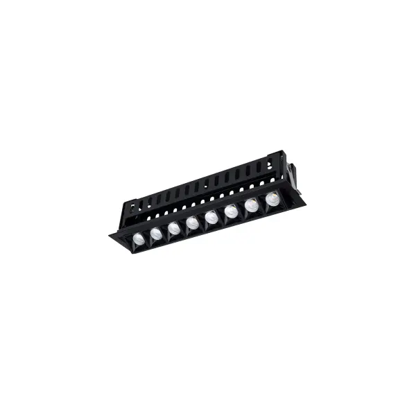 Multi Stealth recessed features a quiet aperture for a nearly glare free environment. Its linear multi cell form factor features a 1.5" aperture, with availability in up to 5 lengths. This series offers a downlight with 40° visual cutoff, an adjustable with 35° bi-directional tilt, and wall washer with specialized optics for even wall illumination. Trimmed and trimless options allow flexibility when integrating to building architecture.