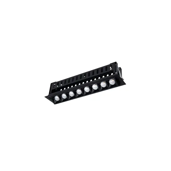 Multi Stealth recessed features a quiet aperture for a nearly glare free environment. Its linear multi cell form factor features a 1.5" aperture, with availability in up to 5 lengths. This series offers a downlight with 40° visual cutoff, an adjustable with 35° bi-directional tilt, and wall washer with specialized optics for even wall illumination. Trimmed and trimless options allow flexibility when integrating to building architecture.