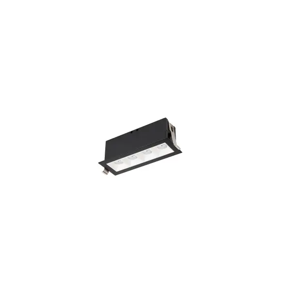 Multi Stealth recessed features a quiet aperture for a nearly glare free environment. Its linear multi cell form factor features a 1.5" aperture, with availability in up to 5 lengths. This series offers a downlight with 40° visual cutoff, an adjustable with 35° bi-directional tilt, and wall washer with specialized optics for even wall illumination. Trimmed and trimless options allow flexibility when integrating to building architecture. Collection: Multi Stealth Sub-Brand: WAC Lighting Finish: White/Black Notes: Multi Stealth Downlight Trim 4 Cell Spot Beam 3000K 90Cri In White/Black Width: 2.54" Height: 2.63" Length: 7.00" Weight: 1.31 lb Extension from Wall: 7.00" Bulbs Included Number of Bulbs: 4 Maximum Wattage: 3.50 W Bulb Type: Module Light Source: LED Delivered Lumens: 1030.00 lm Color Temperature: 3000 K CRI: 90 Dimmable Beam Spread: 16.00° Rated Average Life: 50000 Material: Extruded aluminum with injection molded low glare bevel Country of Origin: China Safety Listing: ETL, cETL LED Manufacturer Warranty: 5 year