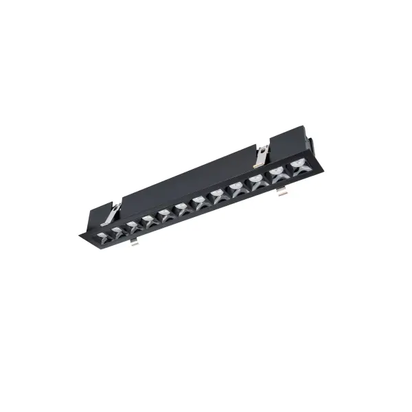 Multi Stealth recessed features a quiet aperture for a nearly glare free environment. Its linear multi cell form factor features a 1.5" aperture, with availability in up to 5 lengths. This series offers a downlight with 40° visual cutoff, an adjustable with 35° bi-directional tilt, and wall washer with specialized optics for even wall illumination. Trimmed and trimless options allow flexibility when integrating to building architecture.