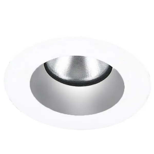Shallow housing that is designed to fit in tight plenum spaces without sacrificing lumen output. Collection: Aether Sub-Brand: WAC Lighting Finish: Haze White Notes: Aether 2In Downlight Round Trim Cri85 2700K Haze/White Width: 4.13" Height: 2.50" Length: 4.13" Weight: 0.70 lb Extension from Wall: 4.13" Bulbs Included Number of Bulbs: 1 Maximum Wattage: 15.00 W Bulb Type: Module Bulb Base: LED Module Light Source: LED Delivered Lumens: 1210.00 lm Color Temperature: 2700 K CRI: 85 Dimmable Beam Spread: 40.00° Rated Average Life: 50000 Material: Die-cast aluminum trim with die-cast aluminum heat sink Country of Origin: China Safety Listing: UL, cUL Safety Rating: UL, cUL LED Manufacturer Warranty: 5 Year Parts Diagram