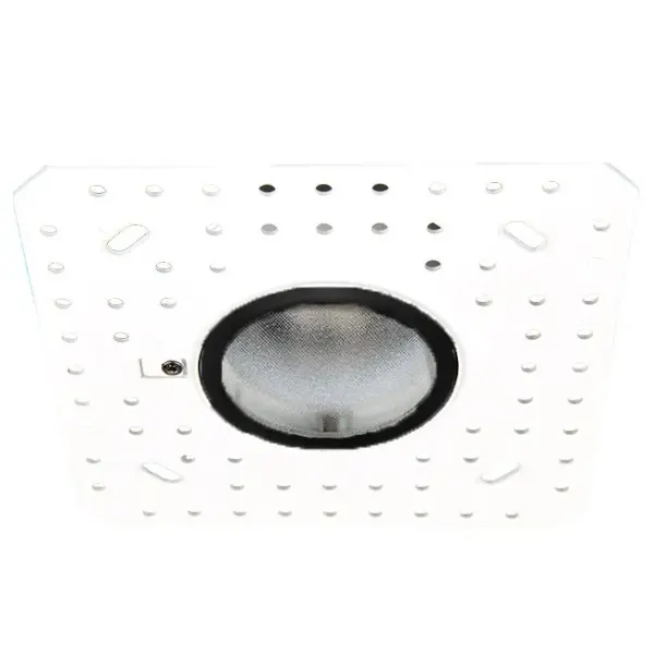 Shallow housing that is designed to fit in tight plenum spaces without sacrificing lumen output.