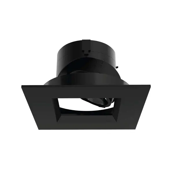 Shallow housing that is designed to fit in tight plenum spaces without sacrificing lumen output.