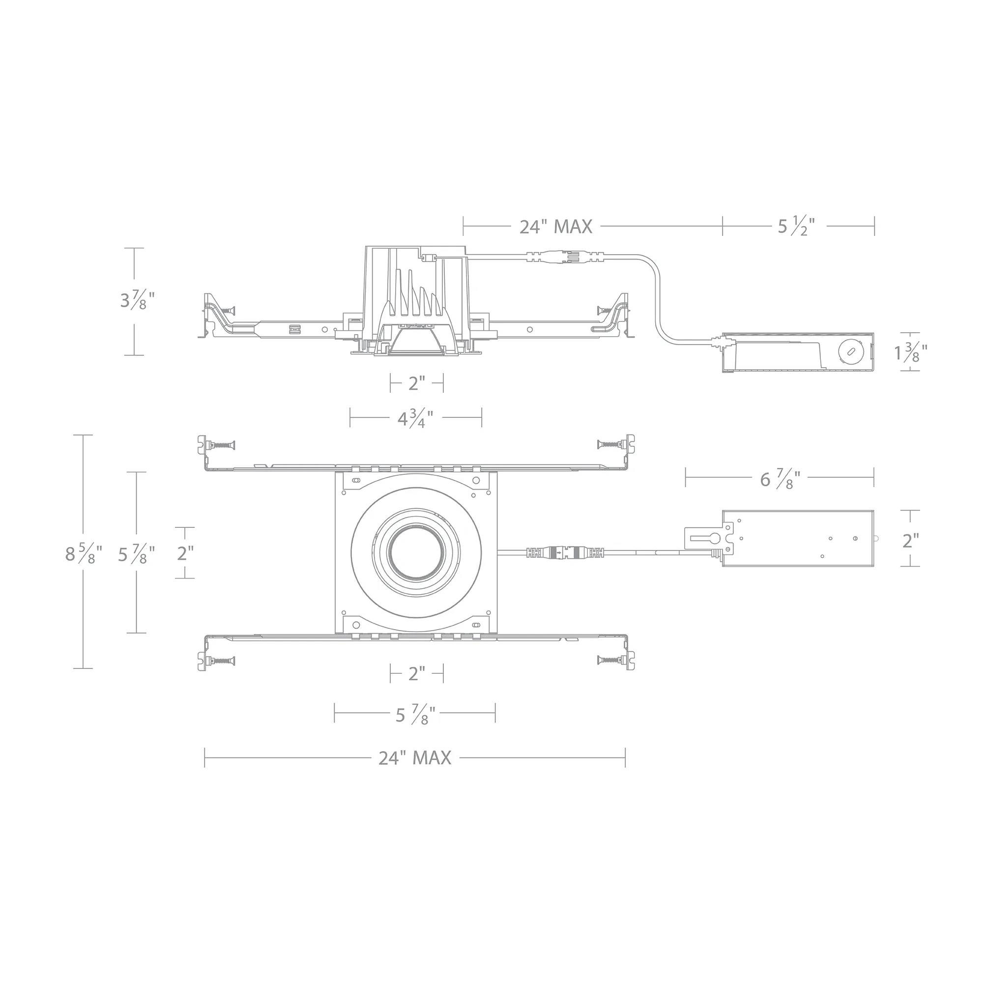 Ocularc LED Trim and Remodel Housing in Black