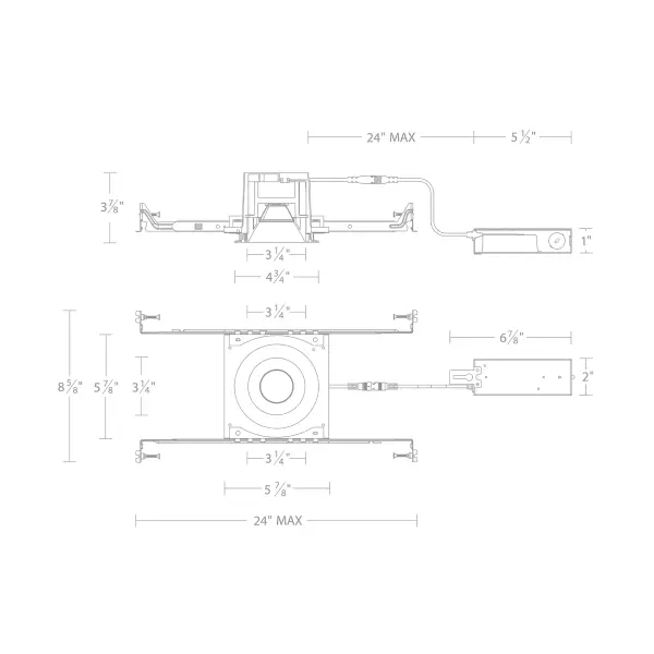 The Workhorse of Modern Lighting. Specializing in integrating technological advancement with forward-thinking design, Ocularc LED luminaires set the standard for residential, commercial and hospitality applications. Featuring a 3-inch aperture, these fixtures utilize single-point LED technology and a clean, efficient design to eliminate hotspots. A diverse range of optical technologies includes versatile Dim-to-Warm, allowing for high 95 CRI pure white 3000K light for a bright task environment or an inviting hotel lobby, or dim it down a warm 1800K to create the perfect mood for cozy living rooms or romantic restaurant seating. Collection: Ocularc Finish: Black Width: 8.56" Height: 3.94" Length: 14.25" Weight: 2.82 lb Extension from Wall: 14.25" Bulbs Included Number of Bulbs: 1 Maximum Wattage: 11.00 W Bulb Type: Module Light Source: LED Delivered Lumens: 760.00 lm Color Temperature: 1800 K CRI: 95 Dimmable Beam Spread: 19.00° Rated Average Life: 50000 Voltage: 120.00 V Material: Die-cast aluminum trim with aluminum heat sink Country of Origin: China Safety Listing: ETL, cETL LED Manufacturer Warranty: 5 year