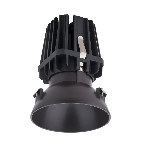 The FQ Recessed series offers a complete line of high performance LED luminaires that provide outstanding functionality and quality. The series features superlative glare control with 30° shielding, 45° vertical tilting and 360° horizontal rotation, and uniform floor-to-ceiling wall washing. Multiple power level options and a full line of round and square, trimmed and trimless luminaires offer versatile solutions for various lighting applications. Easy to order, install, and service. Collection: 4In Fq Downlights Sub-Brand: WAC Lighting Finish: Black Notes: Fq 4" Round Downlight Trimless Dim-To-Warm Black Width: 4.00" Height: 5.38" Length: 4.00" Weight: 1.06 lb Extension from Wall: 4.00" Bulbs Included Number of Bulbs: 1 Maximum Wattage: 19.00 W Bulb Type: Module Light Source: LED Delivered Lumens: 1300.00 lm Color Temperature: 1800 K CRI: 90 Dimmable Beam Spread: 50.00° Rated Average Life: 50000 Material: Durable die-cast aluminum trim with aluminum heat sink Country of Origin: China Safety Listing: ETL, cETL LED Manufacturer Warranty: 5 Year