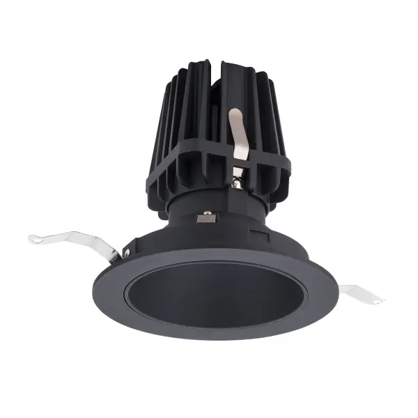The FQ Recessed series offers a complete line of high performance LED luminaires that provide outstanding functionality and quality. The series features superlative glare control with 30° shielding, 45° vertical tilting and 360° horizontal rotation, and uniform floor-to-ceiling wall washing. Multiple power level options and a full line of round and square, trimmed and trimless luminaires offer versatile solutions for various lighting applications. Easy to order, install, and service. Collection: 4In Fq Downlights Sub-Brand: WAC Lighting Finish: Black Notes: Fq 4" Round Downlight Trim 930 Black Width: 5.50" Height: 5.38" Length: 5.50" Weight: 1.30 lb Extension from Wall: 5.50" Bulbs Included Number of Bulbs: 1 Maximum Wattage: 28.00 W Bulb Type: Module Light Source: LED Delivered Lumens: 2495.00 lm Color Temperature: 3000 K CRI: 90 Dimmable Beam Spread: 50.00° Rated Average Life: 50000 Material: Durable die-cast aluminum trim with aluminum heat sink Country of Origin: China Safety Listing: ETL, cETL LED Manufacturer Warranty: 5 Year