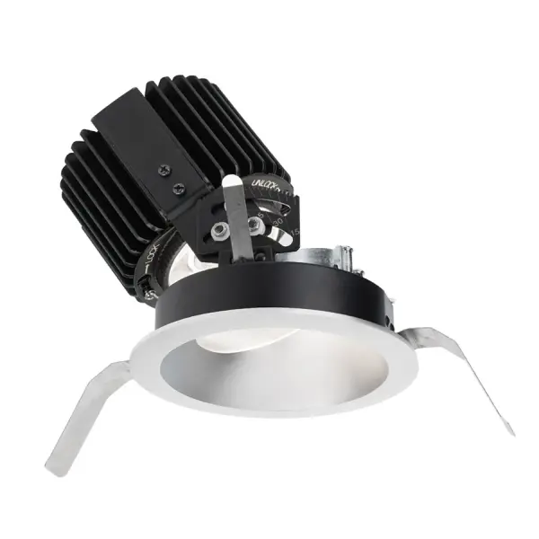 Volta LED downlight series represents an innovation in design and technology for architectural lighting. This high lumen and adaptable family of fixtures with a comprehensive set of round and square fittings, affords a sustainable solution for commercial, corporate, and upscale residential applications. Collection: Volta Sub-Brand: WAC Lighting Finish: Haze White Notes: Volta Round Adjustable Trim With LED Light Engine Spot 15 Beam 3500K White In Haze White Width: 6.00" Height: 7.00" Length: 6.00" Weight: 2.52 lb Extension from Wall: 6.00" Bulbs Included Number of Bulbs: 1 Maximum Wattage: 36.00 W Bulb Type: Module Bulb Base: LED Module Light Source: LED Light Output: 1307.00 lm Delivered Lumens: 615.00 lm Color Temperature: 3500 K CRI: 85 Dimmable Beam Spread: 15.00° Rated Average Life: 50000 Voltage: 120.00 V Material: Durable die-cast aluminum construction Country of Origin: China Safety Listing: ETL, cETL Safety Rating: ETL, cETL LED Manufacturer Warranty: 5 Year Functional, 2 Year Finish Parts Diagram